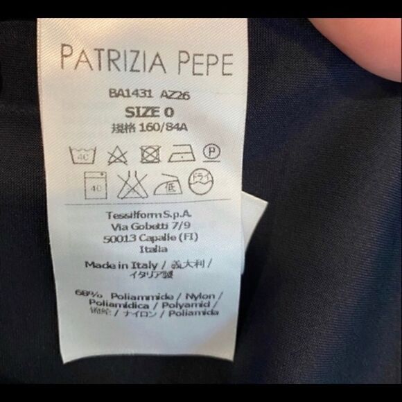 PATRIZIA PEPE RAW EDGE SENSITIVE LYCRA BLACK DRESS - Picture 6 of 8